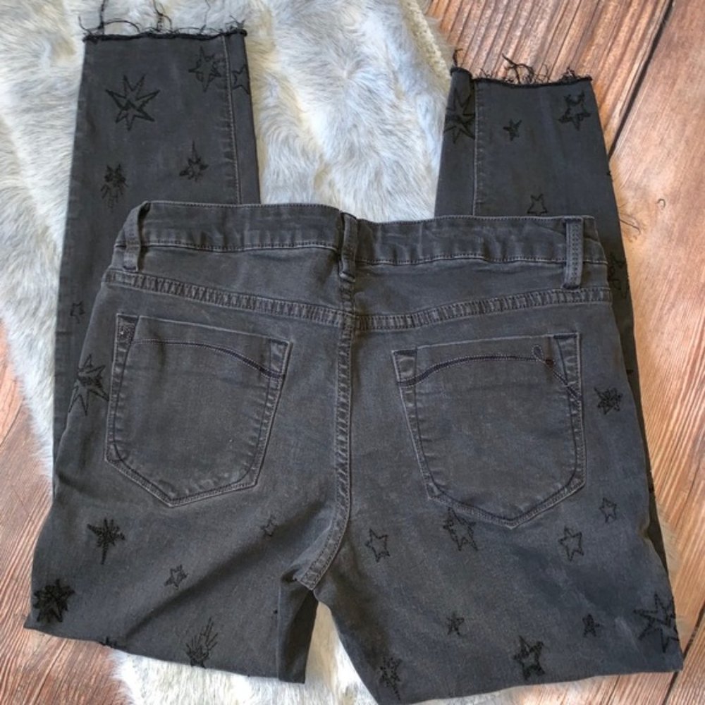 Star Patch Black Gray Jeans
